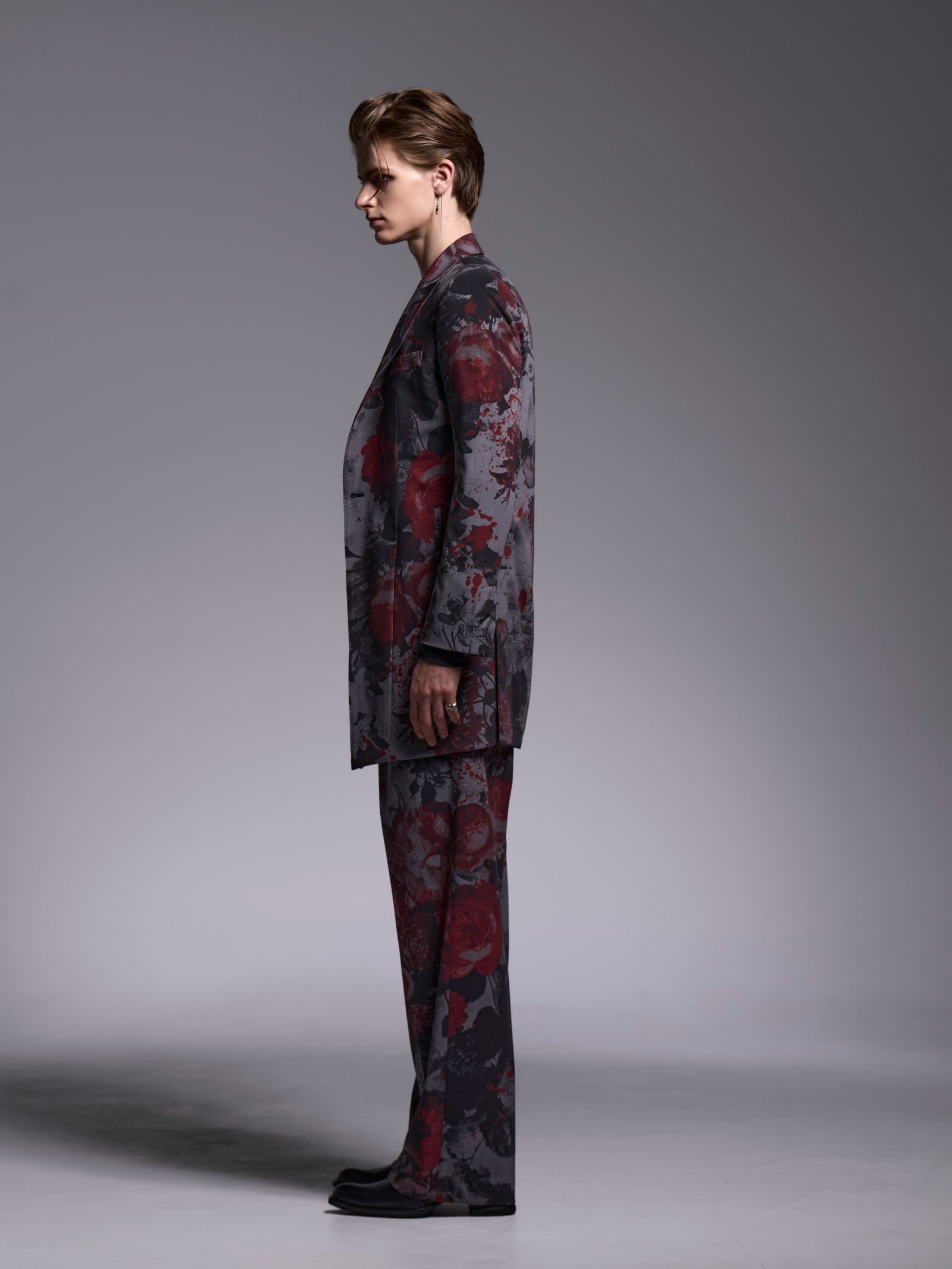 【予約品 1月4日(日) 締切】Wide Slacks / ワイドスラックス / グレーフローラ