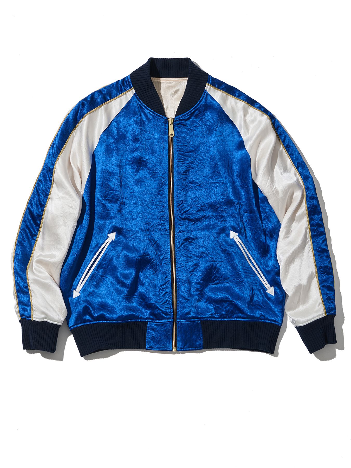 【予約品 10月9日(木) 締切】muta Souvenir Jacket / リバーシブル スーヴェニアジャケット / ブルー【Acanthus × muta MARINE】