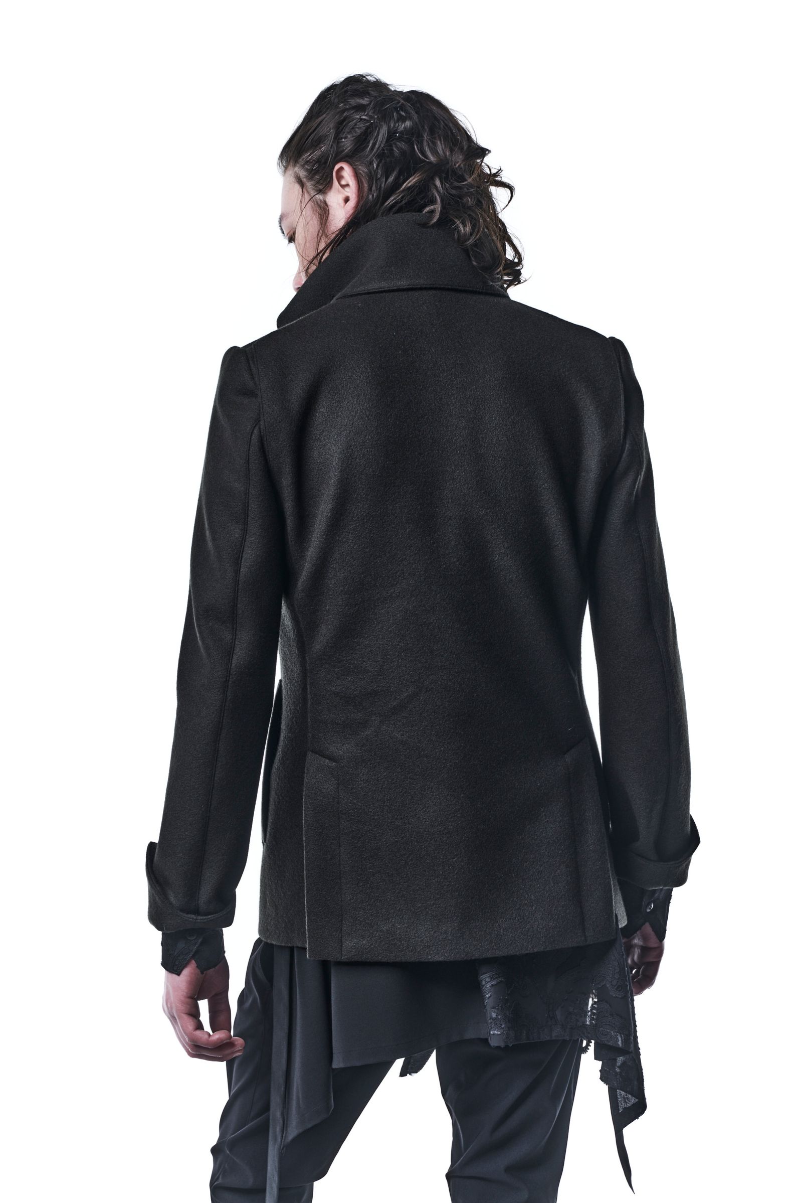 《予約品》 NapoleonJacket ジャケット KnitMelton / Black 【kiryuyrik】 10月入荷予定