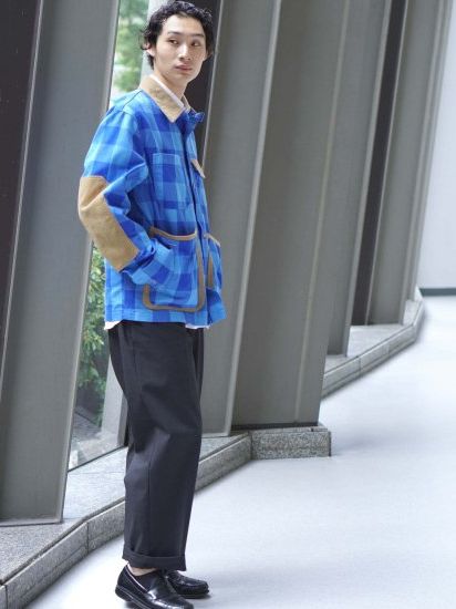TC オフィサーパンツ 2タックチャコールグレーmade in Japan 【BROOKYM OVERALL】