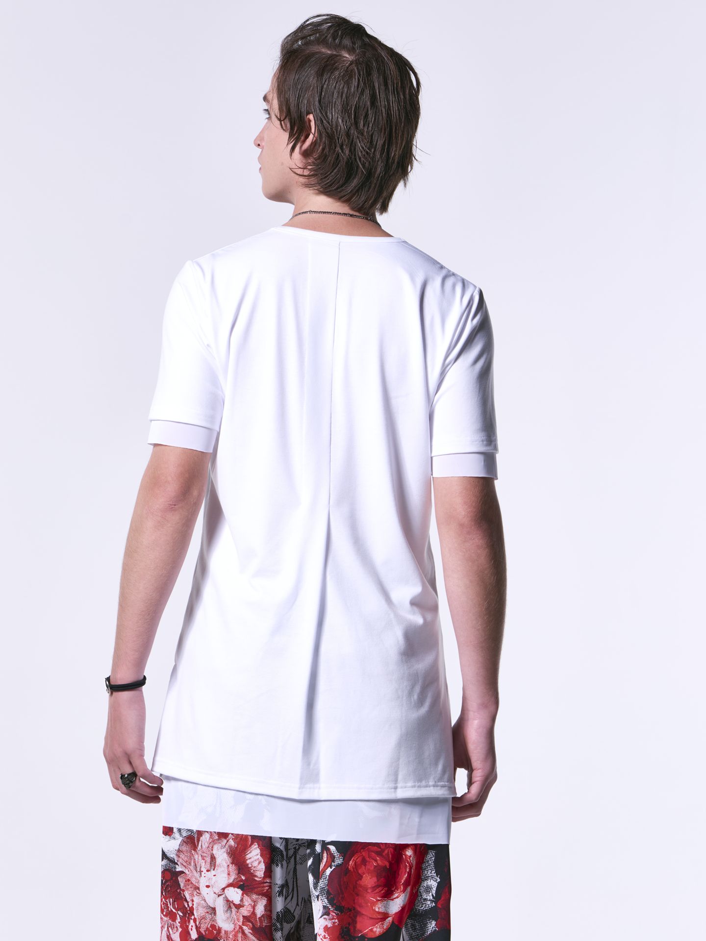 SlitHemLayeredT-Shirt / スリットレイヤードTシャツ / ホワイト