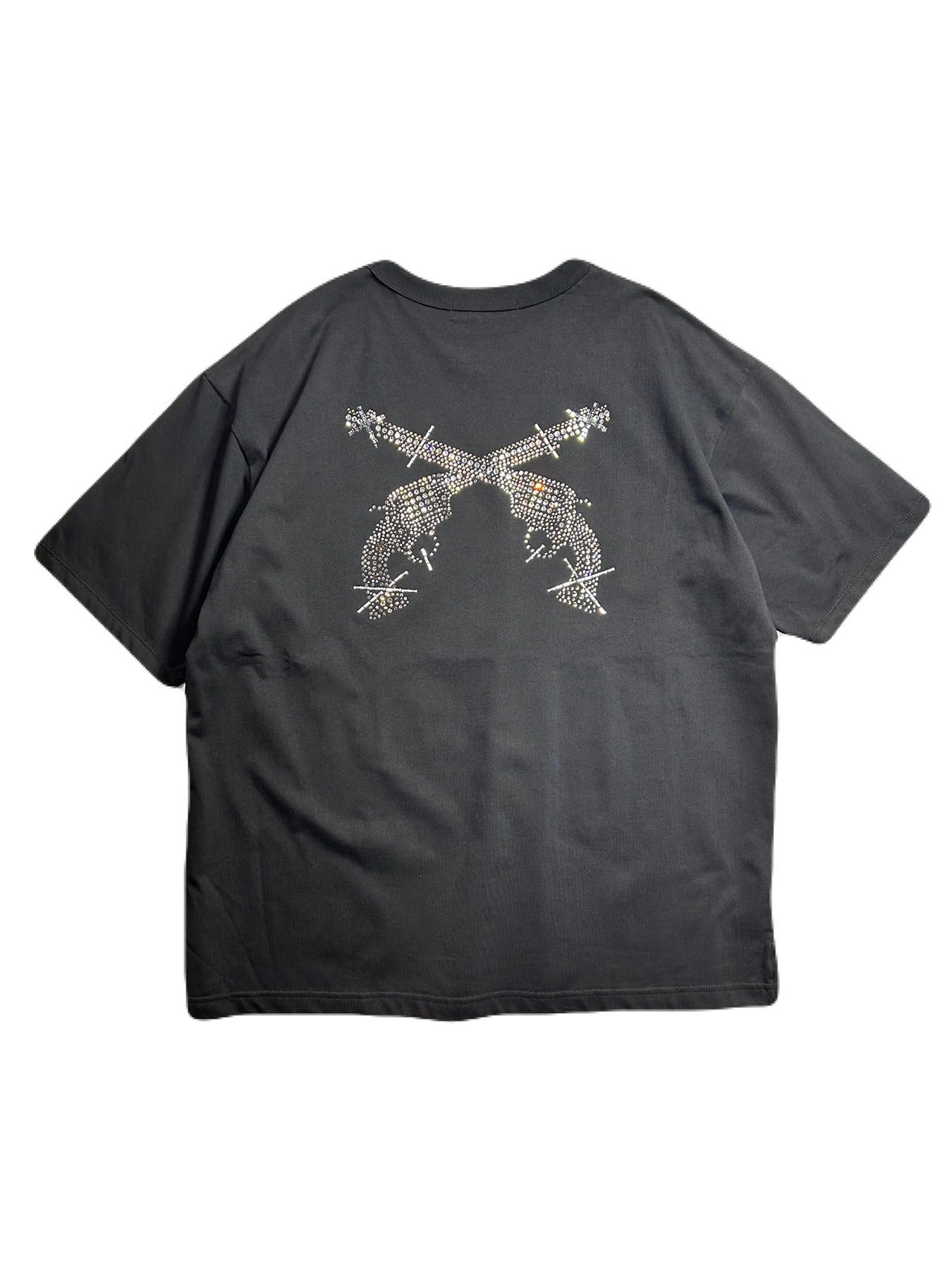 【予約品 8月10日(日) 締切 】CROSSGUN CRY S/S T / クロスガン クリスタル Tシャツ / クリスタル ブラック