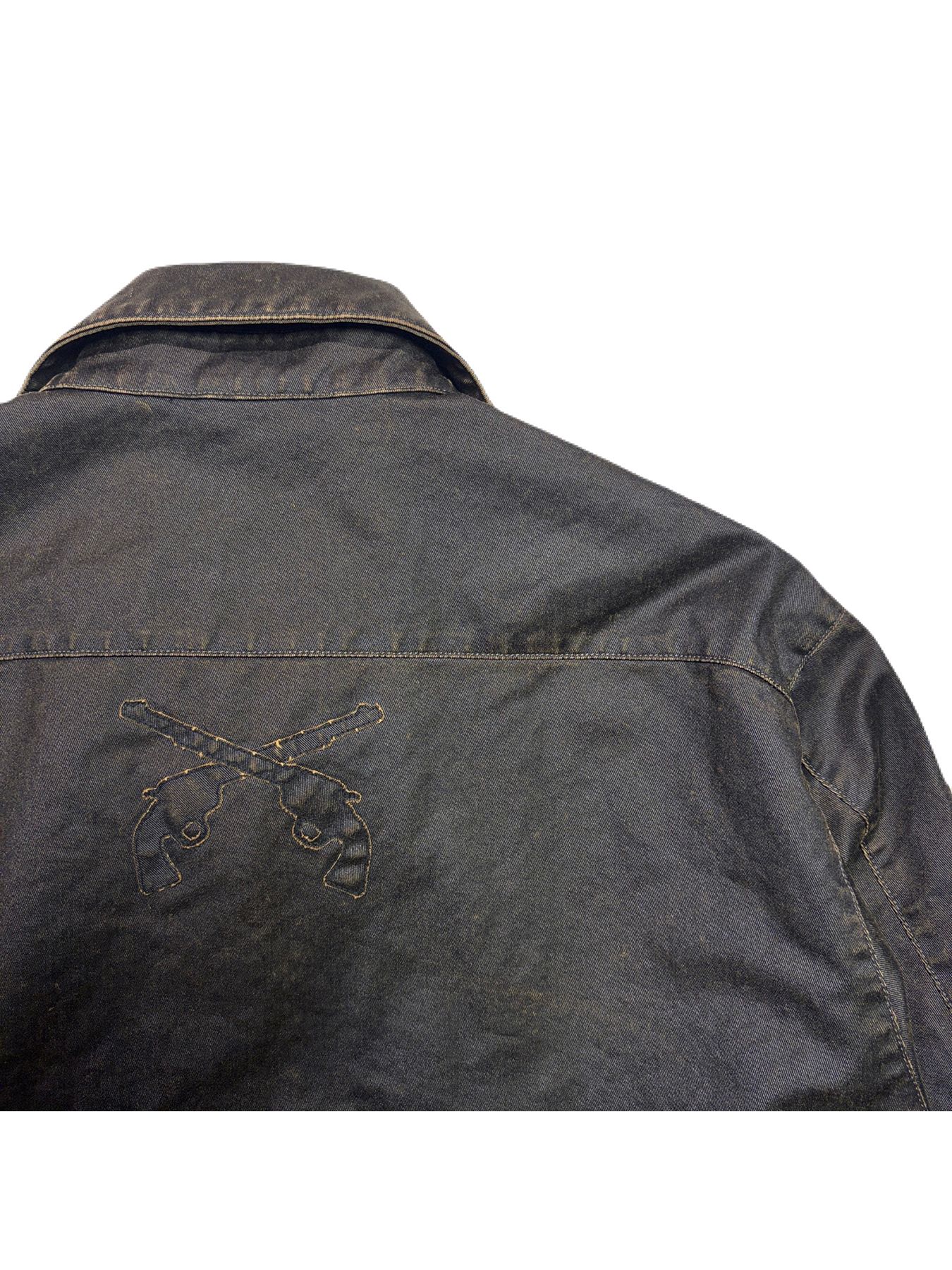 【予約品 3月9日(月) 18:00 締切】S.WASH COATING JKT / ストーンウォッシュ コーティング チノクロス ジップブルゾン / ブラック