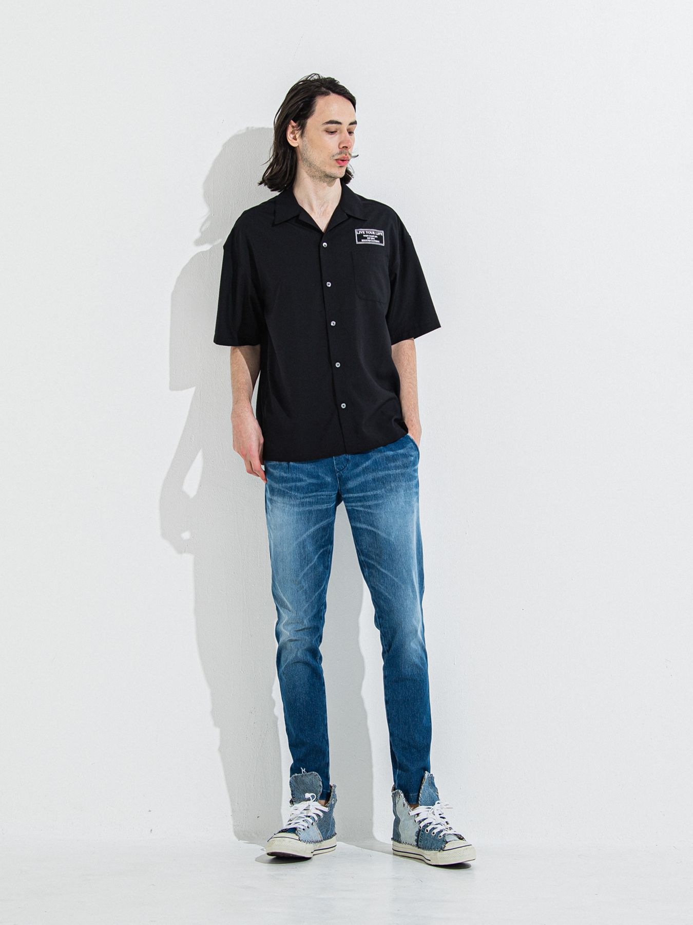 ZACK HALF SHIRT / ザックハーフスリーブシャツ / ブラックプリント