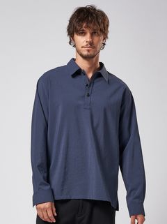 《予約品》 shirt pullover / プルオーバーシャツ / ネイビー