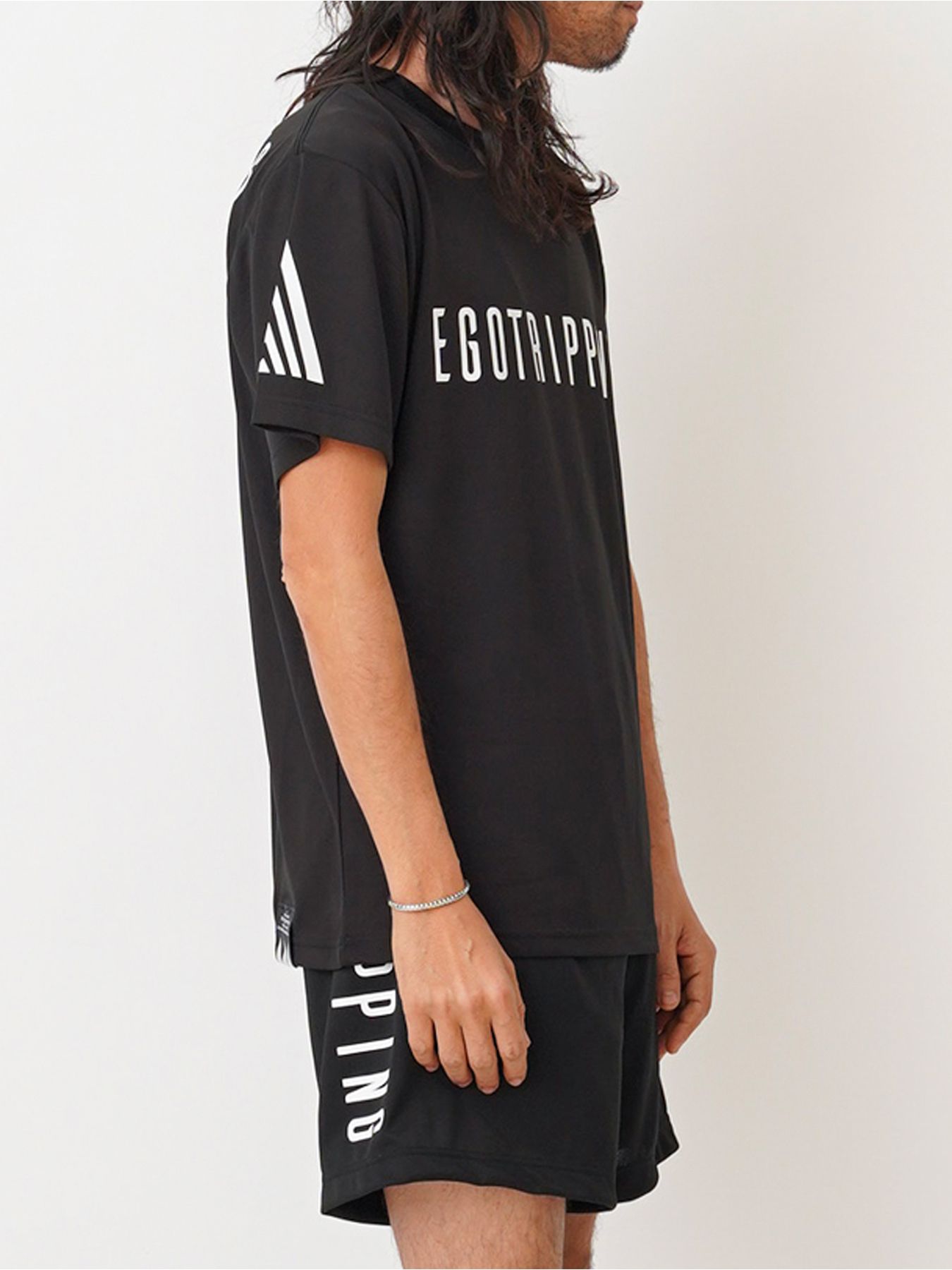 EGO TRIPPING TRAINING TEE / トレーニングウェア / ブラック×ホワイト