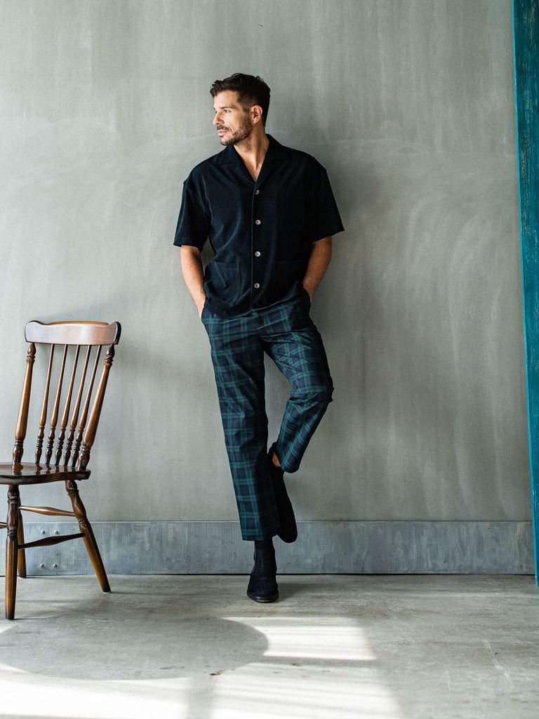 《予約品3月3日18：00締め》 PAT WIDE EASY PANTS / イージーパンツ / グレンチェック