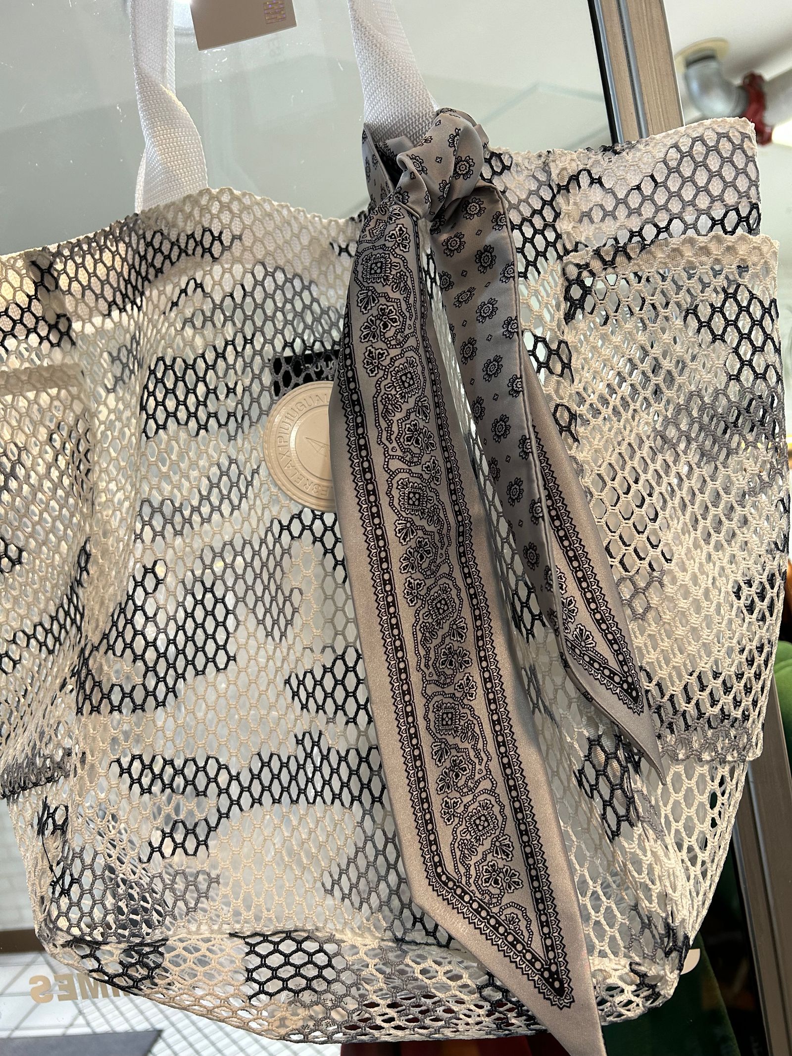 BOW SCARF ライトグレー【71MICHAELミッシェル】