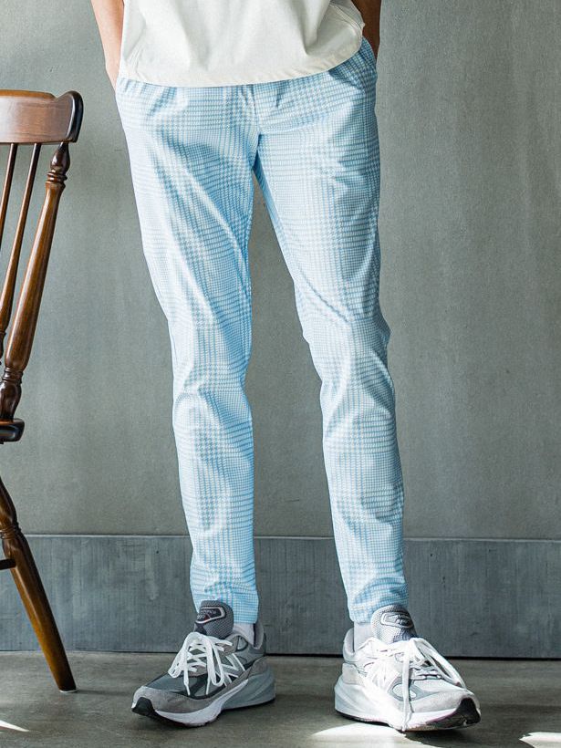 《予約品3月3日18：00締め》 CHRIS EASY TUCK PANTS / イージータックパンツ / グレンチェックサックス