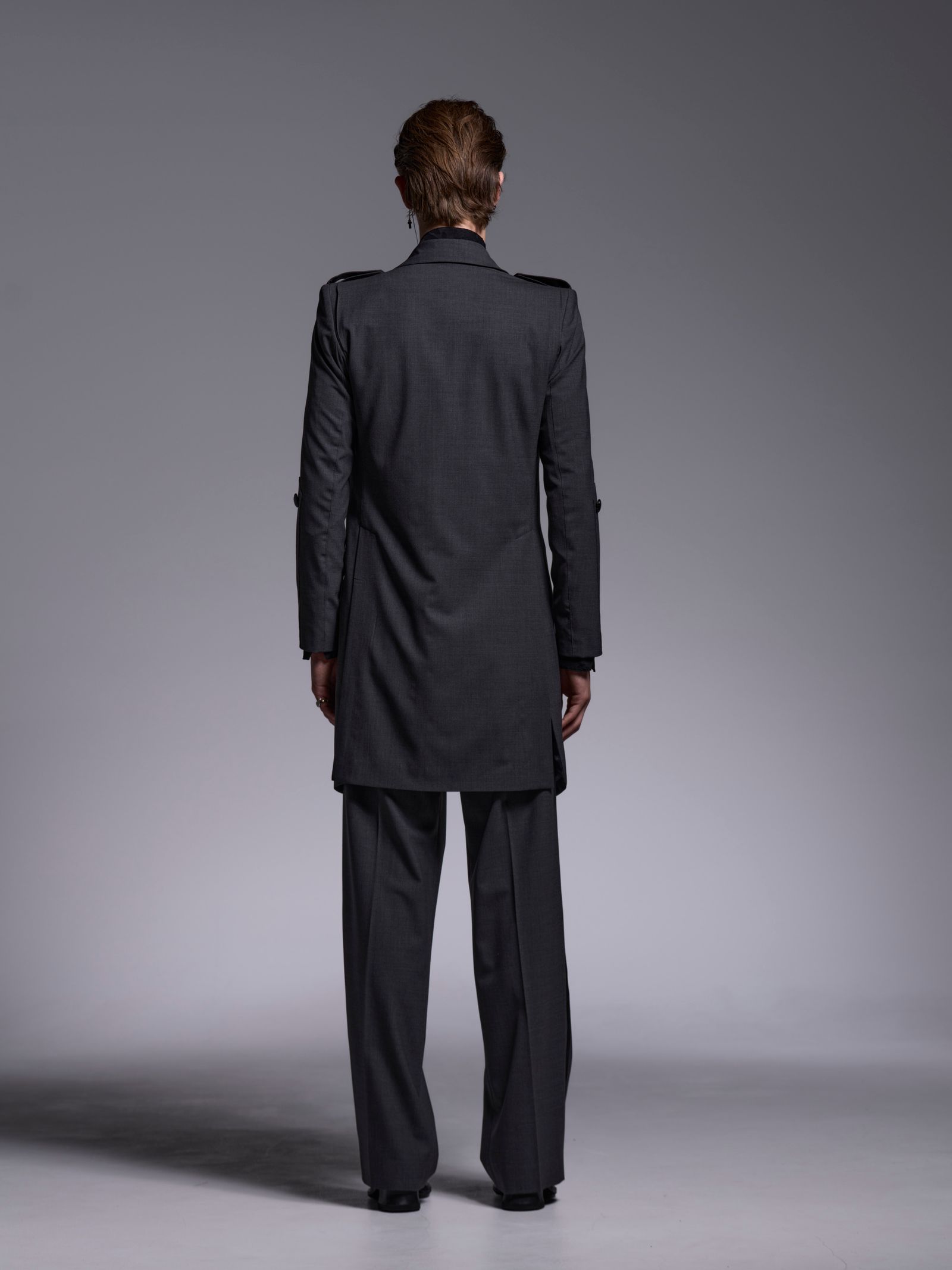 【予約品 1月4日(日) 締切】Side Line Wide Slacks / サイドライン ワイドスラックス / グレー