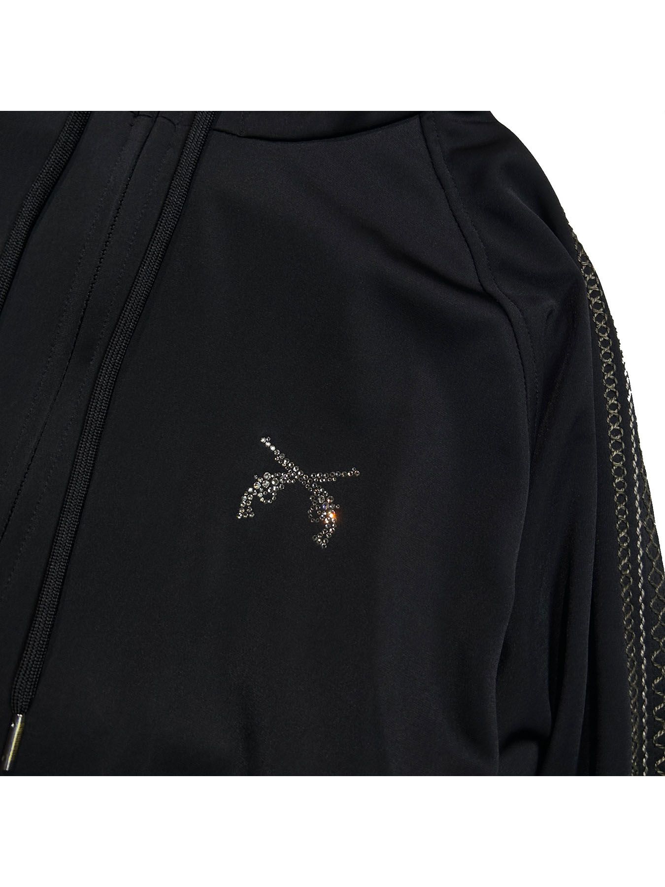 【予約品 8月10日(日) 締切 】SATIN LINE HOODIE A / サテン ラインフーディー / クリスタル ブラック