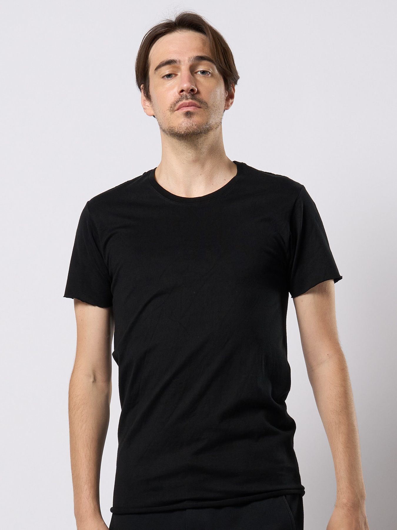 【予約品 9月23日(火) 締切】cut-off crew-neck S/S / カットオフ クルーネック ショートスリーブ / ディープブラック