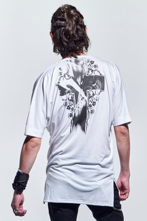 《予約品》 DolmanV-Neck T-Shirts Tシャツ BEA TENJIKU / White 【kiryuyrik】 1月入荷予定