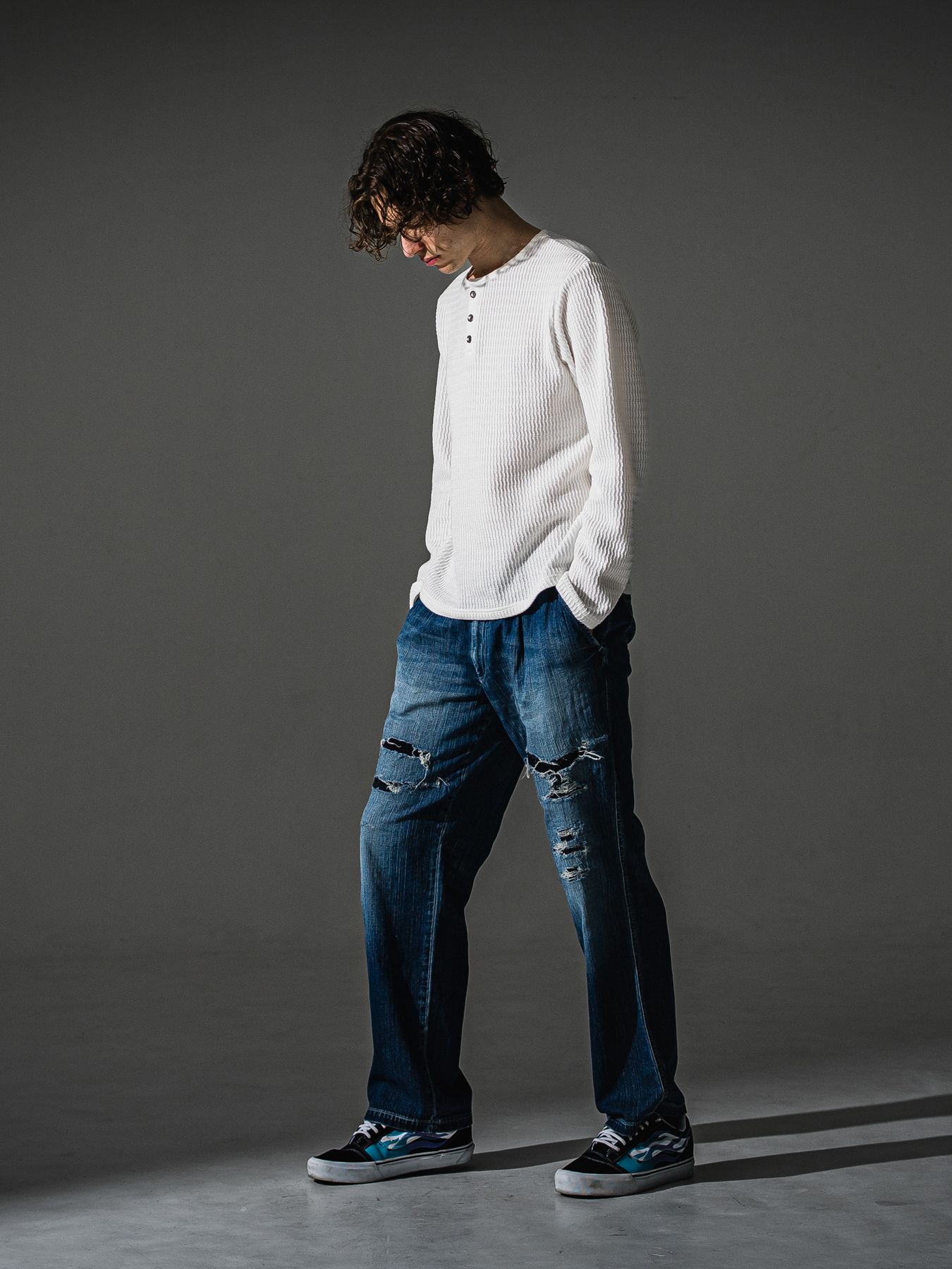 【予約品 5月24日(日) 18:00締切】WK PT / ワンタックワークパンツ / インディゴリメイク