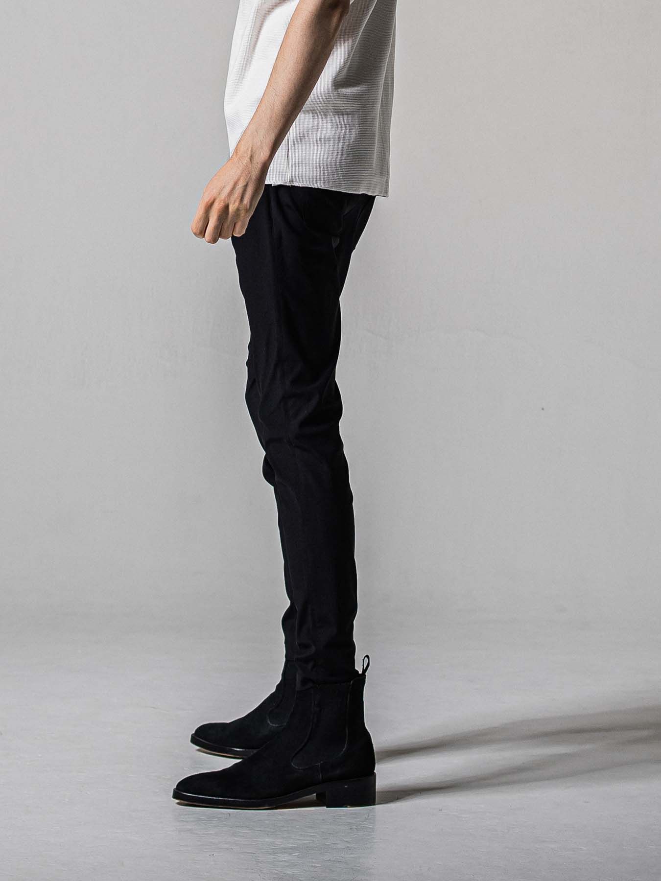 【予約品 11月16日(日) 締切】CHRIS EASY TUCK PANTS / スラックス イージーパンツ / ブラック