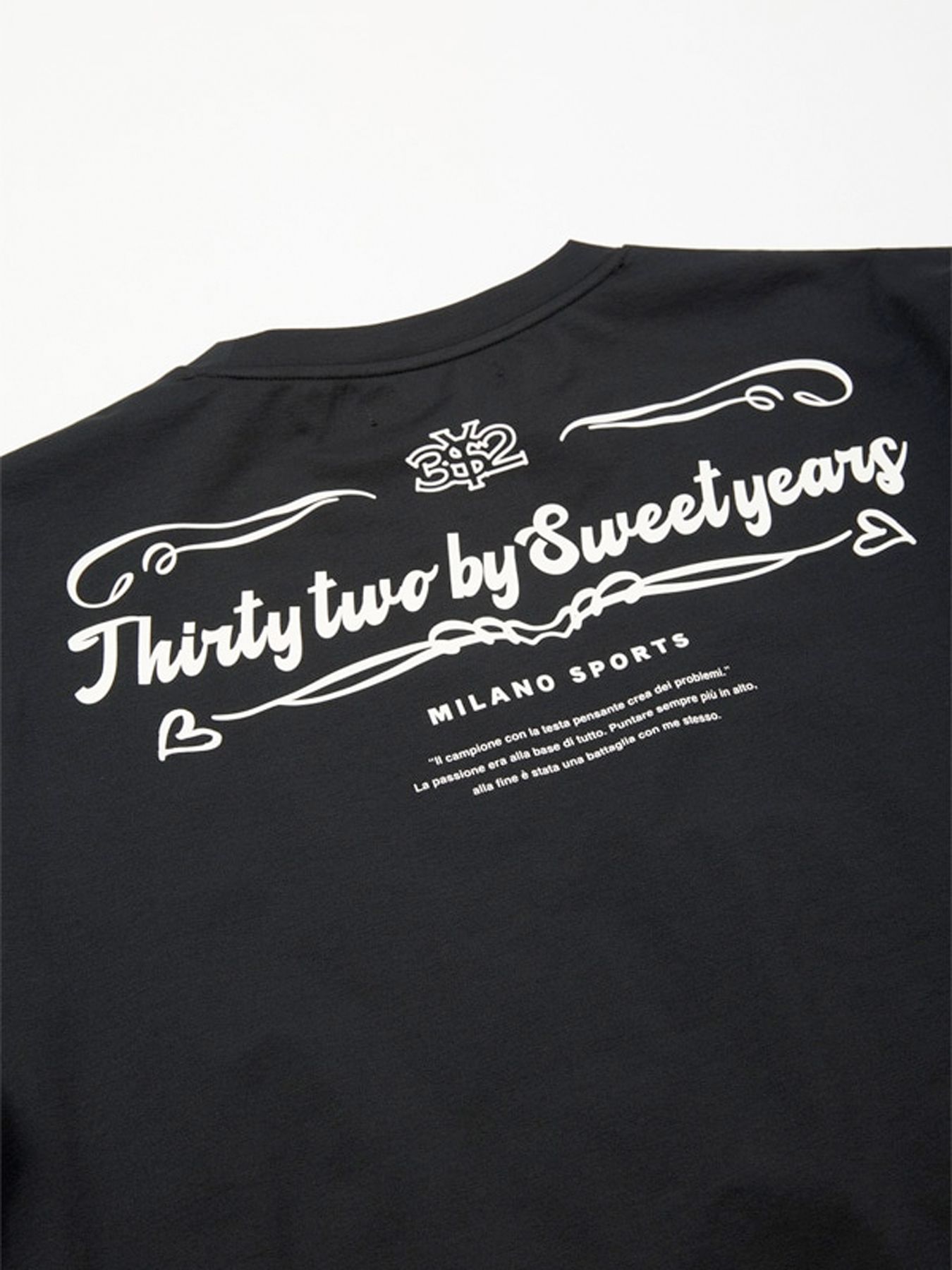 BIG PRINT L/S TEE / ビッグプリント 長袖Tシャツ / ブラック 【SY32 by SWEET YEARS】