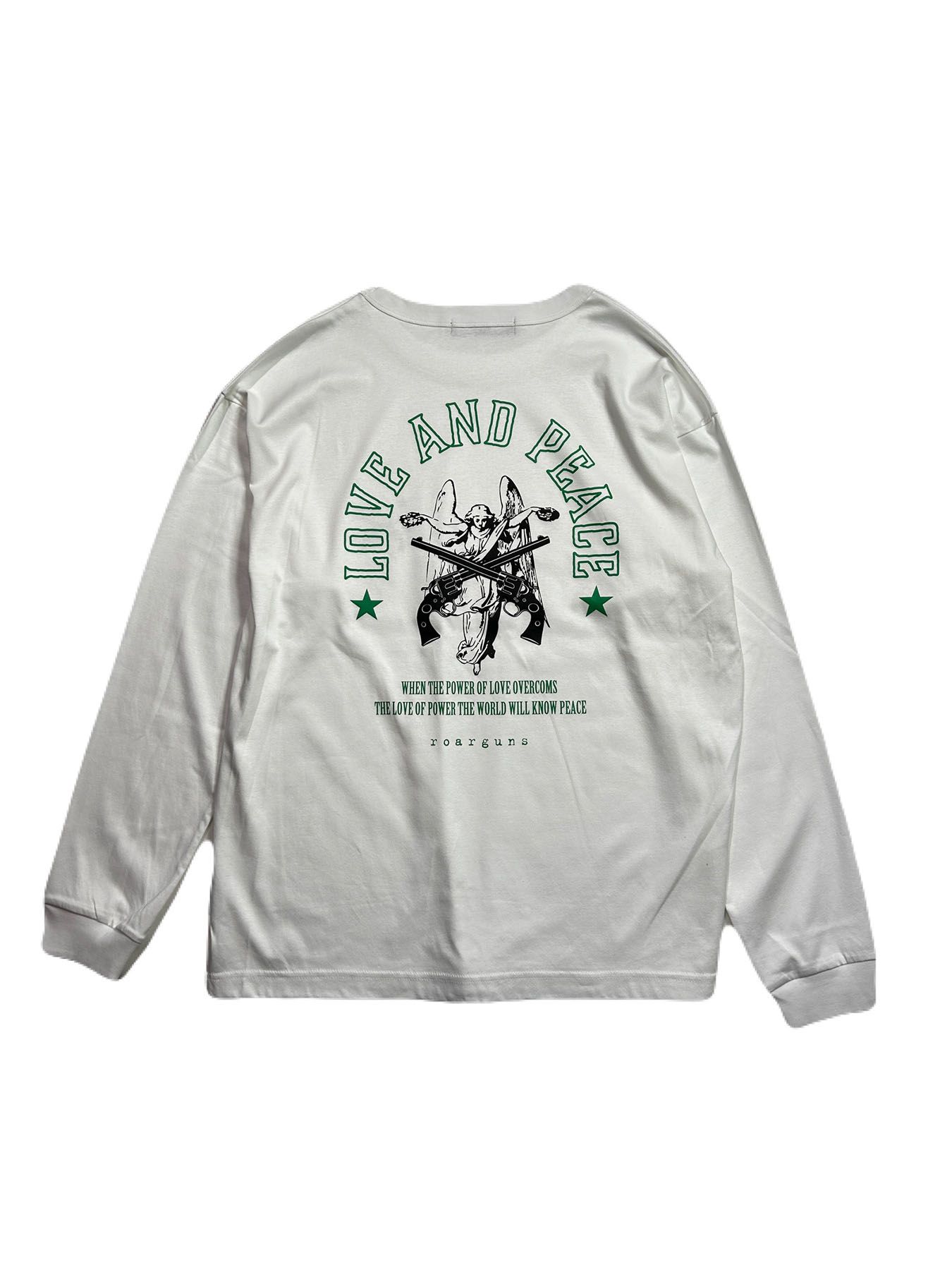 【予約品 8月10日(日) 締切 】ANGEL CROSSGUN L/S T / エンジェル クロスガン ロングスリーブ Tシャツ / ホワイト