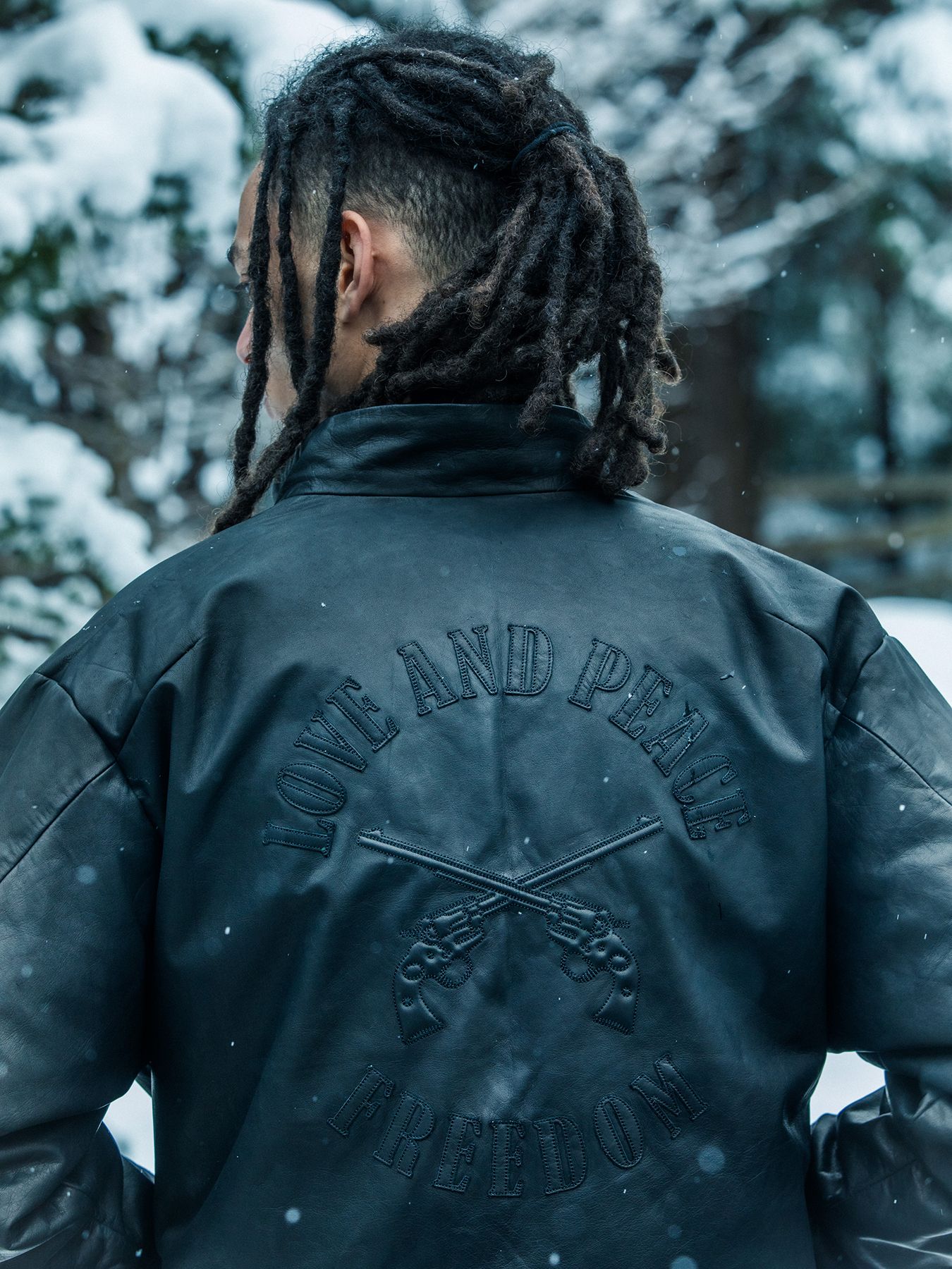 【予約品 3月9日(月) 18:00 締切】COW LEATHER ZIP JKT / カウレザー スタンド ジップ ブルゾン / ブラック