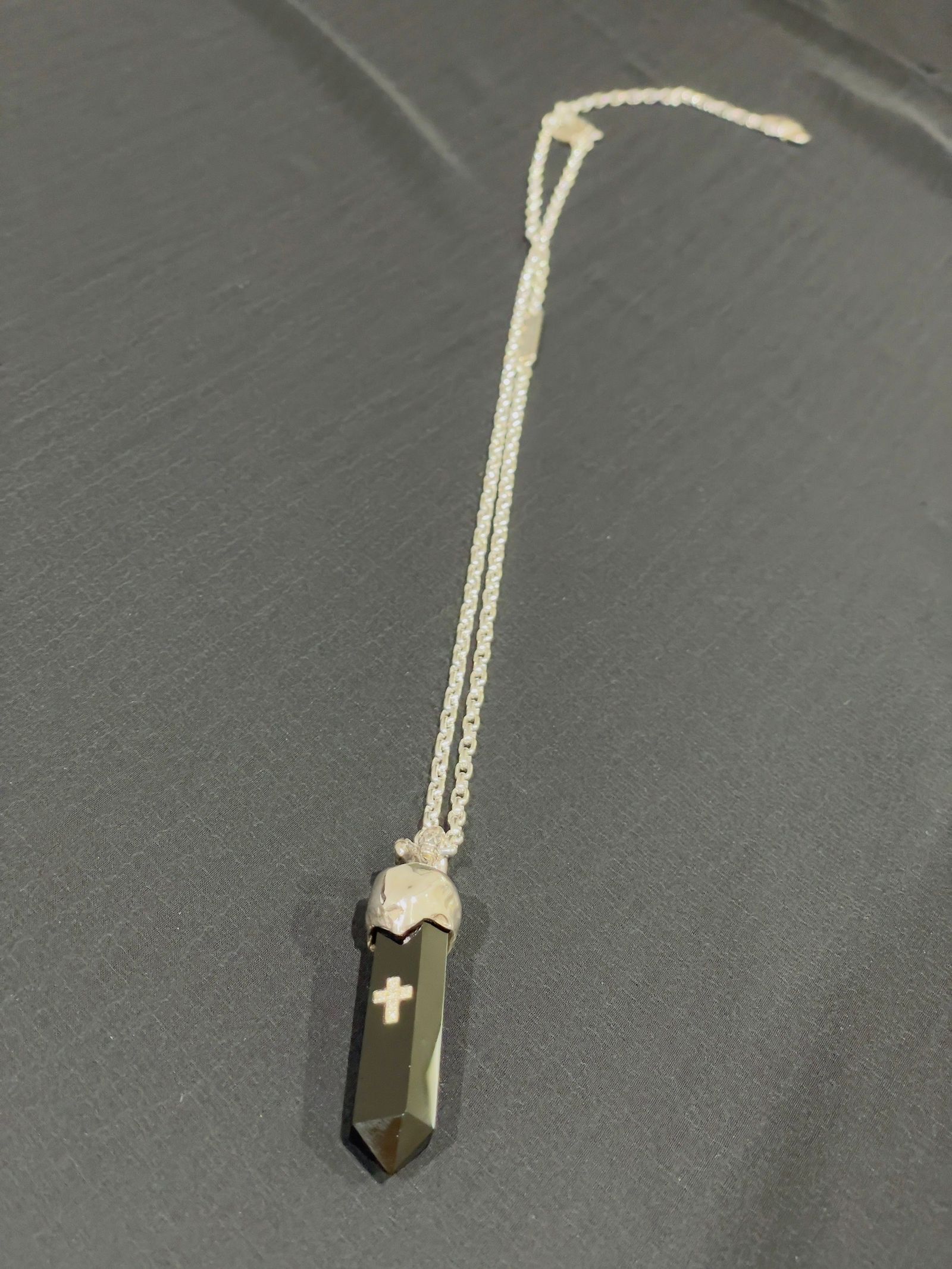 One off OBSIDIAN with DIAMONDS NECKLACE / 限定商品 オブシディアンウィズダイヤモンドネックレス