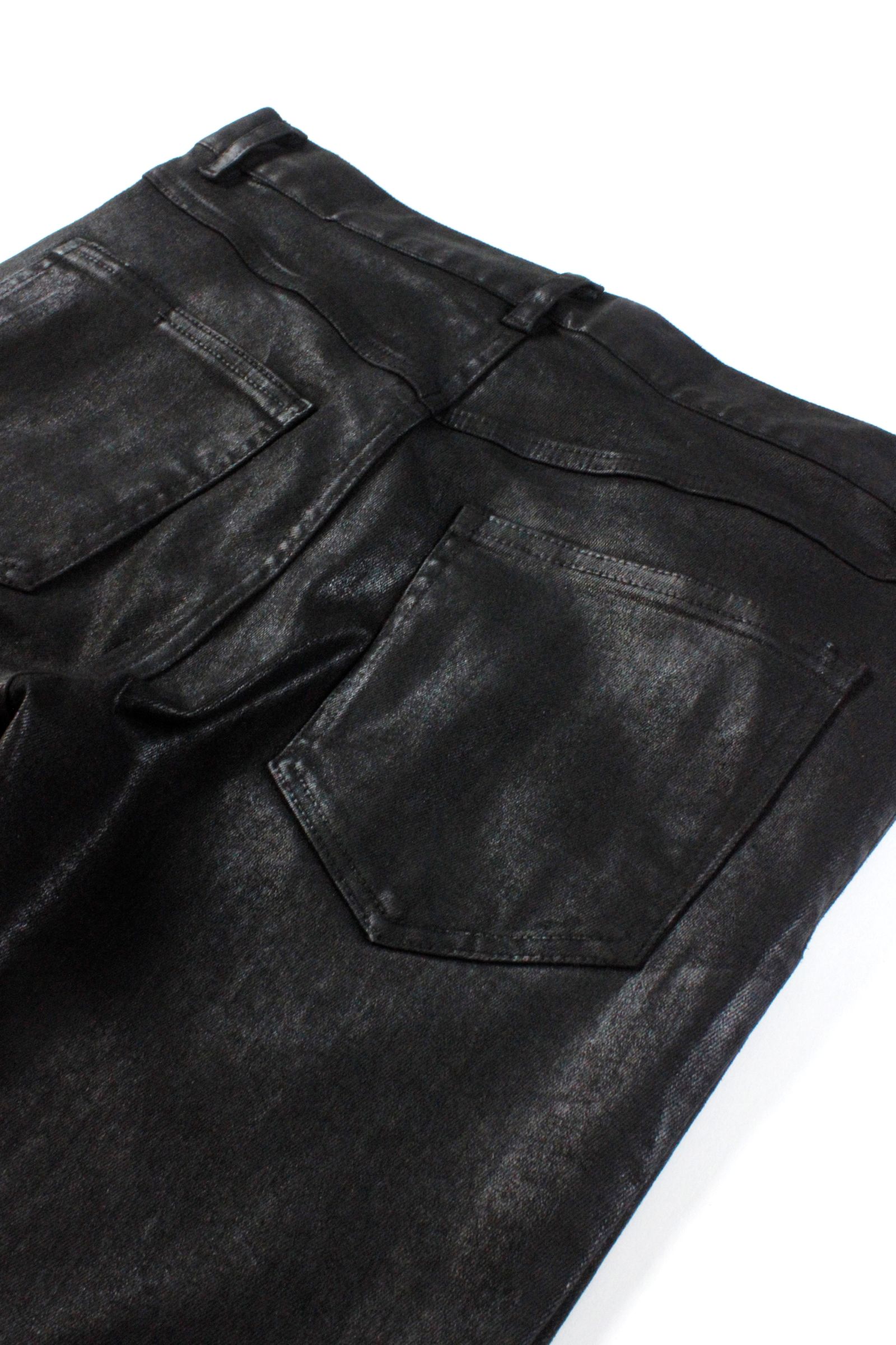SHELLAC 5 Pocket Slim Pants BLACK シューカット