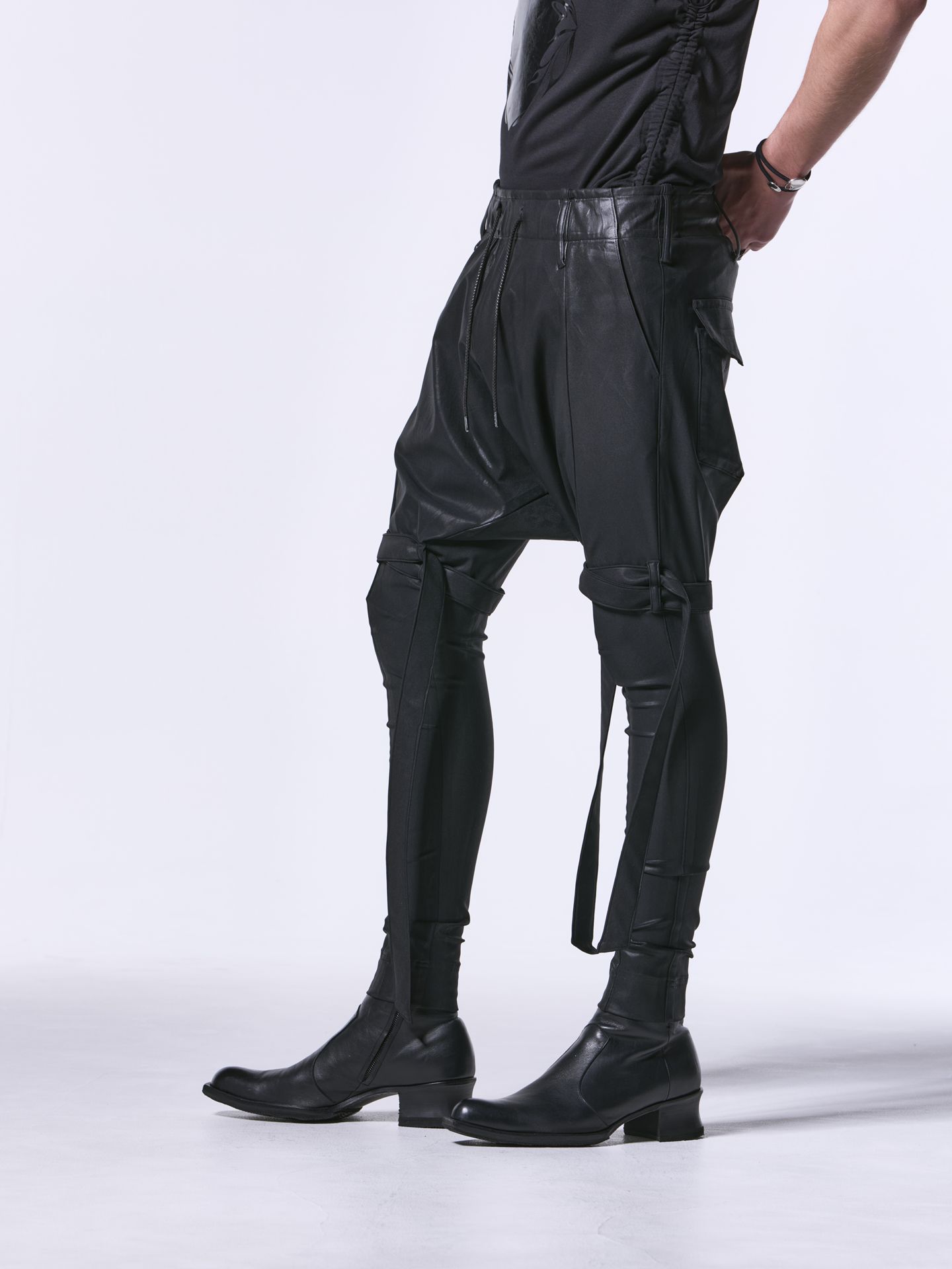 《予約品》 Straped Saruel / ストラップサルエル / ブラック・コーティング