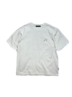 【予約品 3月9日(月) 18:00 締切】ORG/CO S/TEE MESS/SW / メッセージプリント クリスタルクロスガン オーガニックコットン Tシャツ / ホワイト
