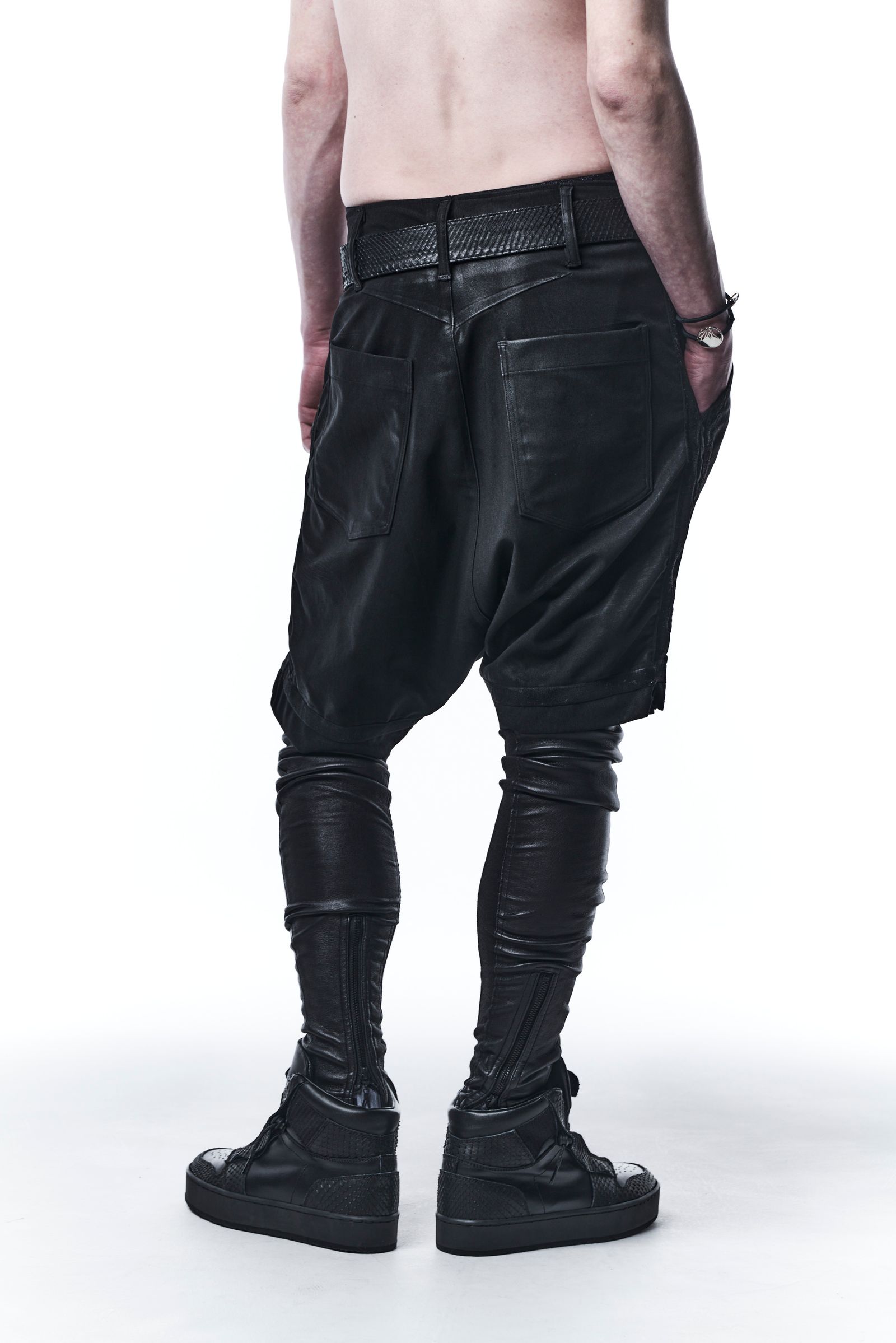 《予約品》 Leggings レギンス SmoothKOMOU&StretchLeather / Black 【kiryuyrik】 11月入荷予定