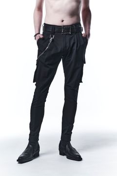 《予約品》 SlimCargoPants カーゴパンツ W-Cloth / Black 【kiryuyrik】 8月入荷予定