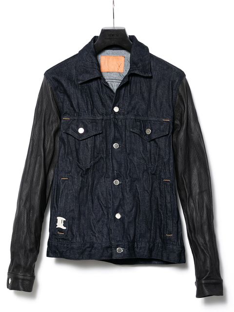 【予約品 10月13日(月) 締切】14oz Deep Blue Heavy Selvage Denim Leather Sleeve G Jean Blouson / 14oz ディープブルー ヘビーセルヴィッチ デニム 袖革 Gジャン / BLITZ / インディゴ（ワンウォッシュ）