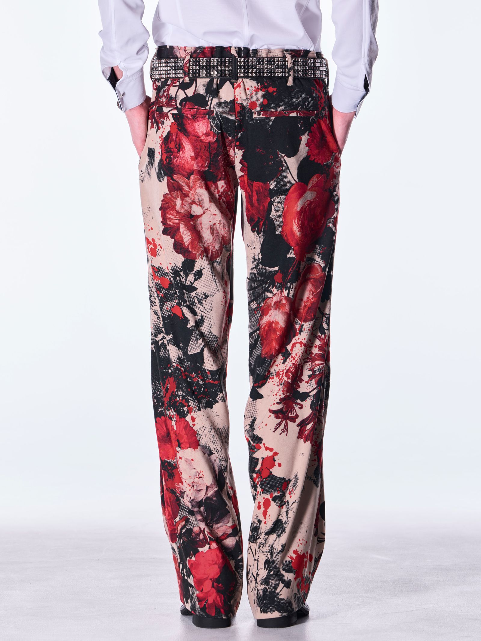 【予約品 6月29日(月) 締切】Beige Flora Wide Slacks / ワイドスラックス / ベージュ