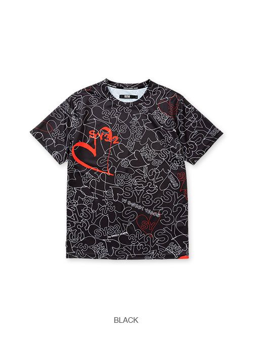 GRAPHIC ACTIVEラッシュガード TEE BLACK【SY32 by SWEET YEARS】