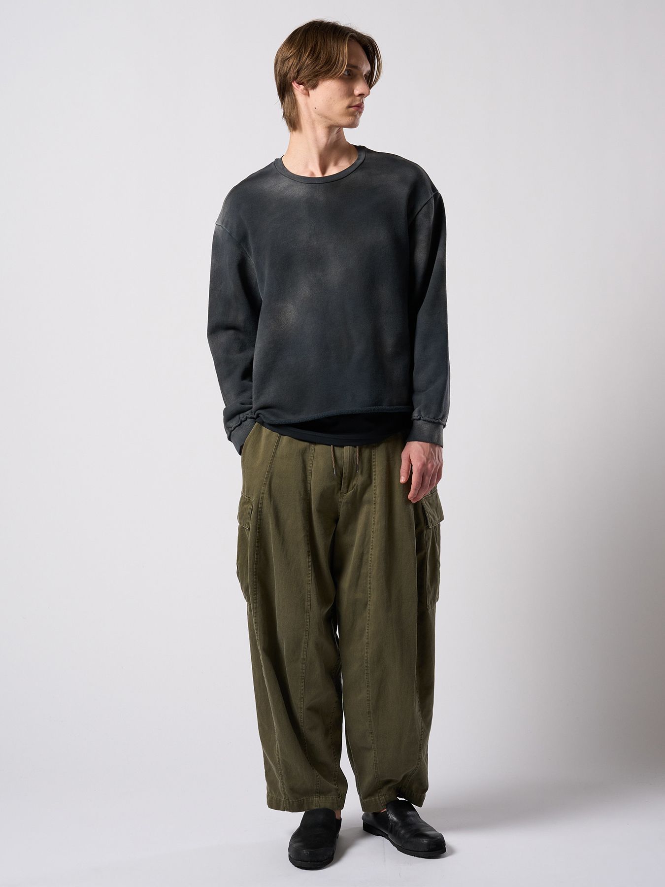 【予約品 4月19日(日) 18時締切】combination slip-on shoes / カーフレザー コンビネーション スリッポン シューズ / ブラック