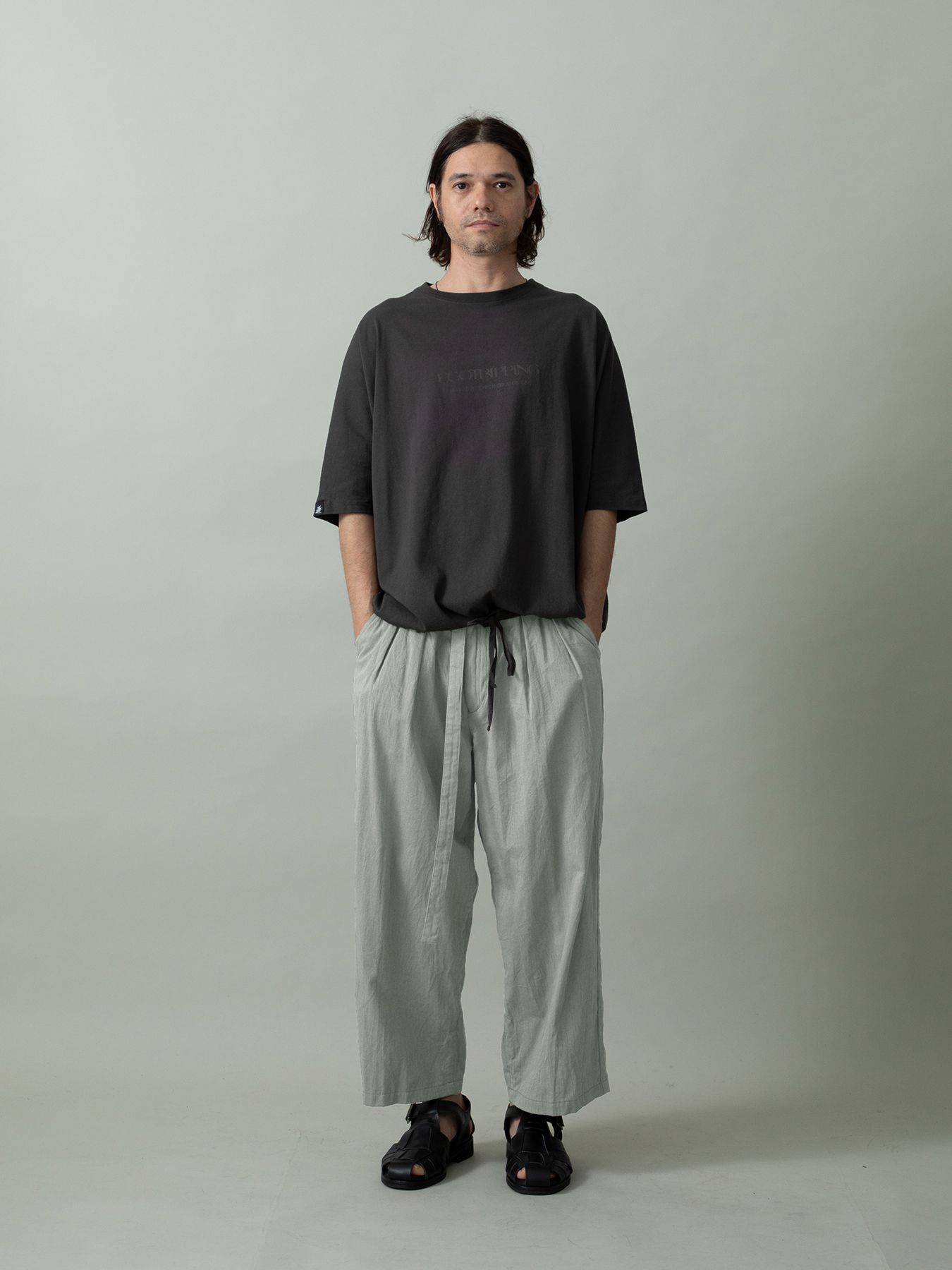 【予約品 2月1日(日) 締切】DRESSYEASE TRUSERS pique / ツータックイージートラウザーズ / ライトグレー