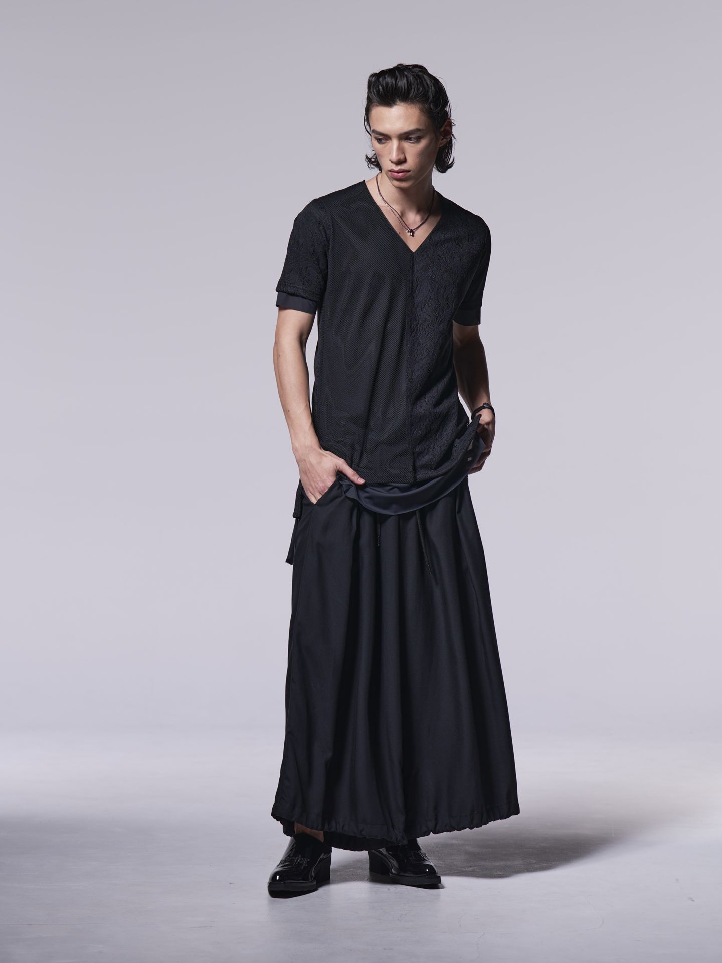 《予約品》 Layered T-Shirt / レイヤードTシャツ / ブラック