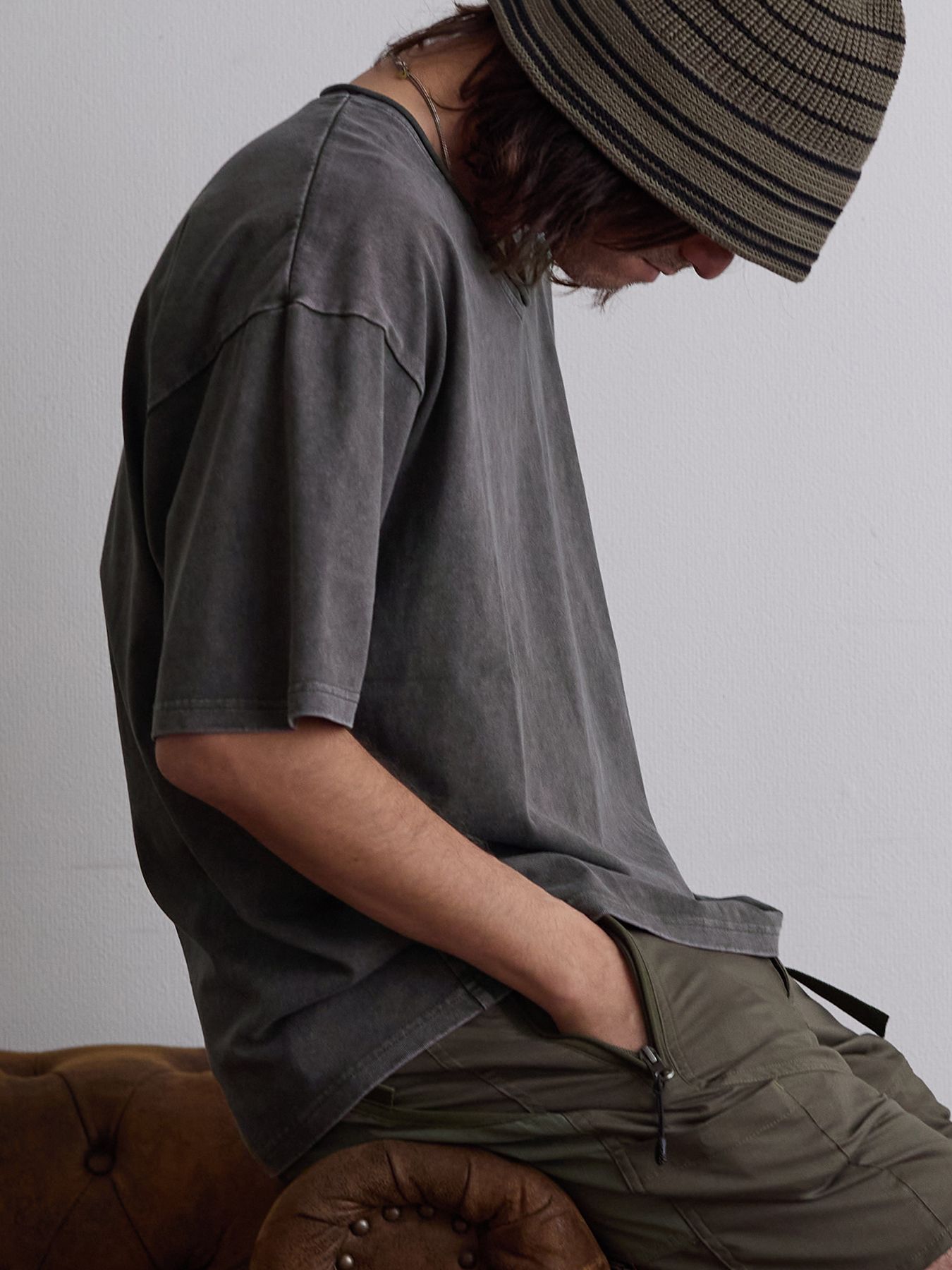 CREWNOT TEE crock / Tシャツ / ダークブラウン