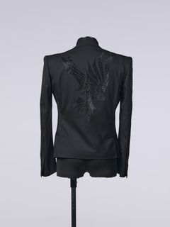 《予約品5月20日締》 ShortPeackedJacket / スワロ付きショートピッチジャケット / ブラック