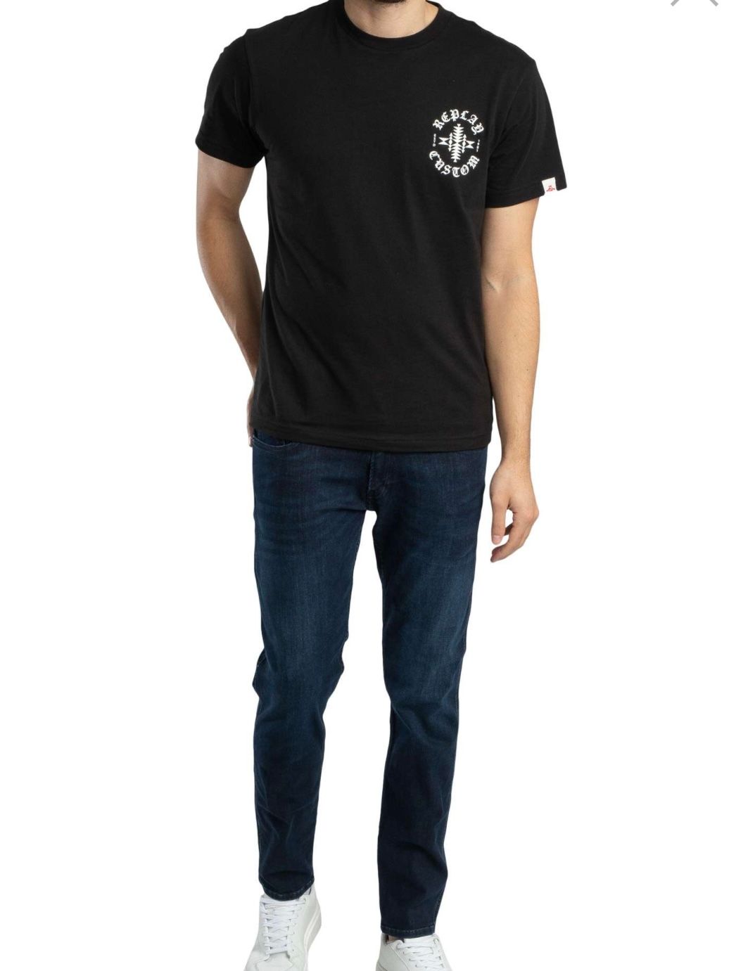 T-SHIRT フロントバックグラフィックTシャツBLACK 【REPLAY】