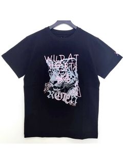 WILD HEART GRAPHIC T / 半袖Tシャツ / ブラック【Roen】