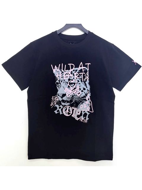WILD HEART GRAPHIC T / 半袖Tシャツ / ブラック【Roen】