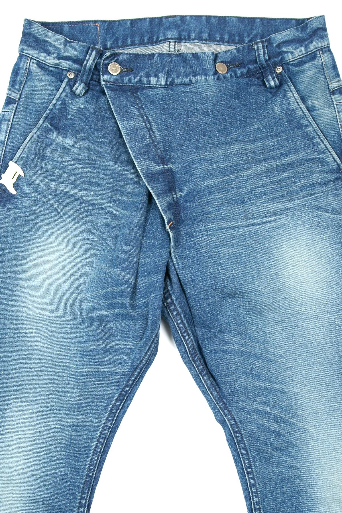 12.5oz Organic Cotton Stretch Over Lap Tight Straight Jeans / インディゴ 【STRUM】