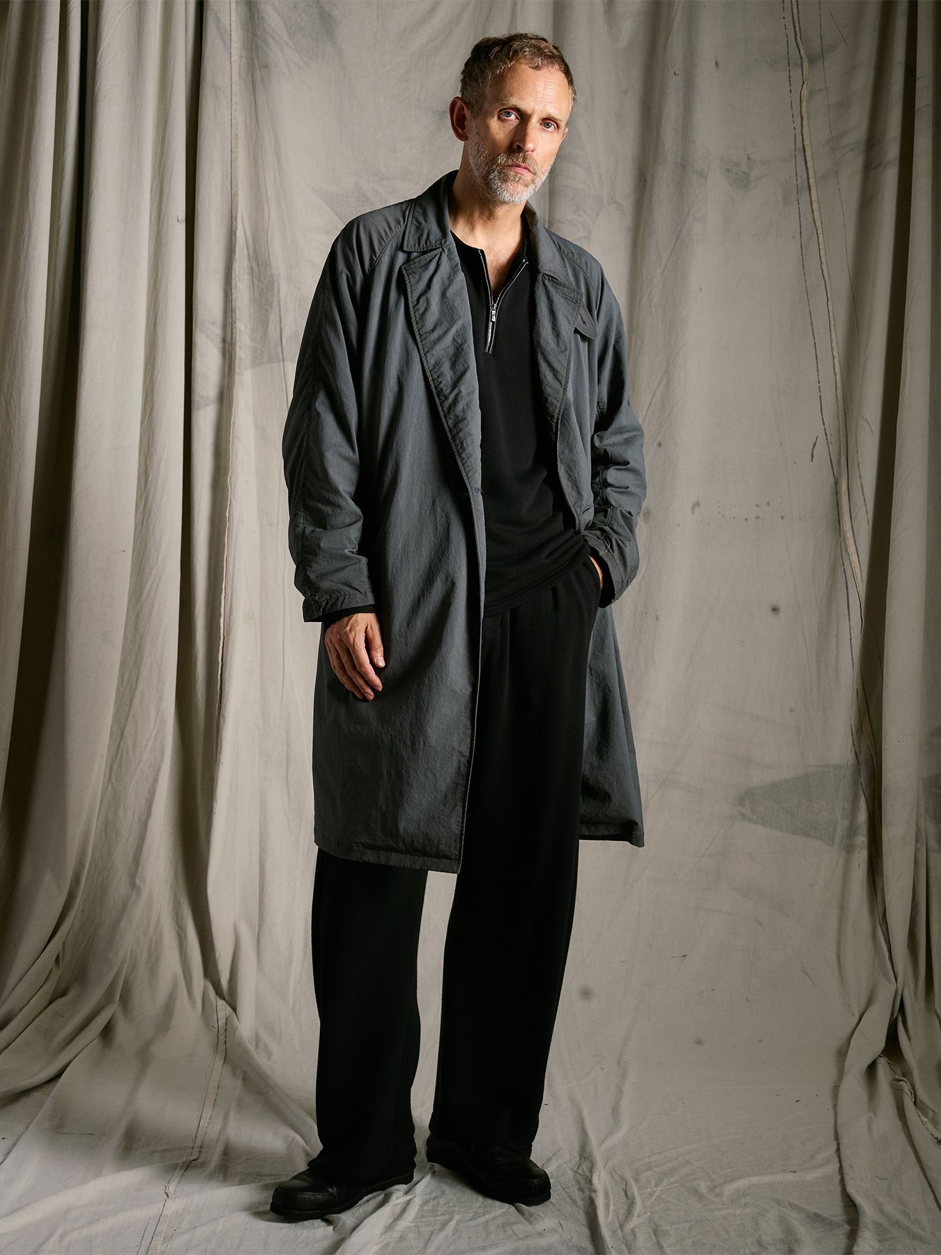 【予約品】soft luxe urake half-zip sweatshirt / プレミアム裏毛 ハーフジップスウェット / ブラック