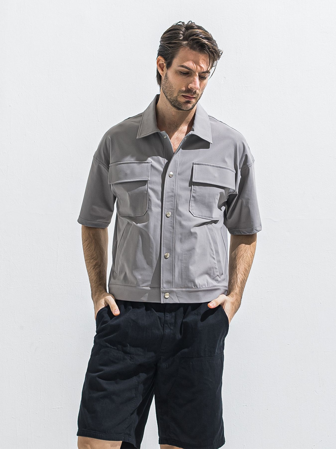 【予約品 2月15日(日) 18:00 締切】CPO HALE SHIRTS JK / CPOハーフスリーブジャケット / グレー