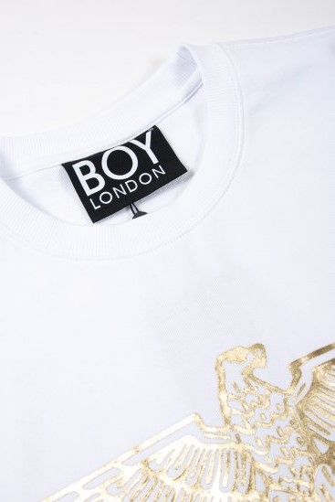 【JAPAN LIMITED】 EAGLE BOY CREWNECK SWEAT / WHITE/GOLD 【BOY LONDON】