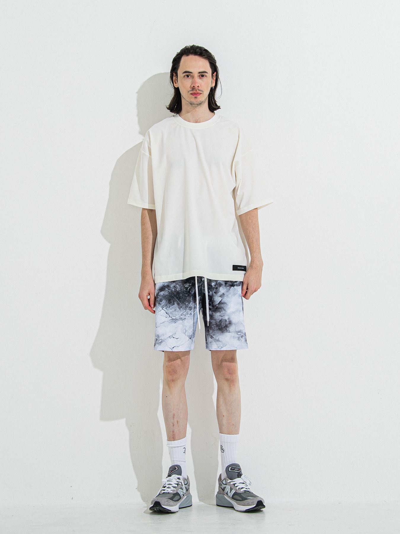 【予約品 】RASH SHORTS / ラッシュガード ショーツ / マーブルホワイト