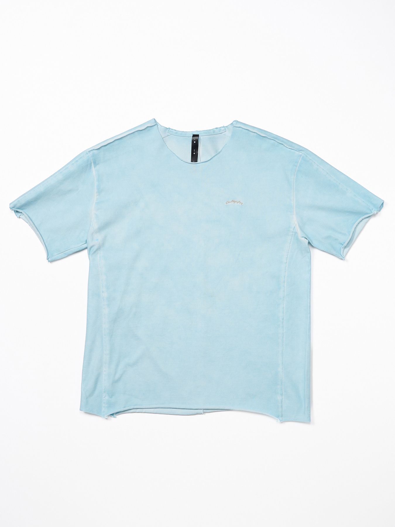 【予約品 9月23日(火) 締切】tight jersey cut-off S/S / タイトジャージ カットオフ ショートスリーブ / アイスブルー