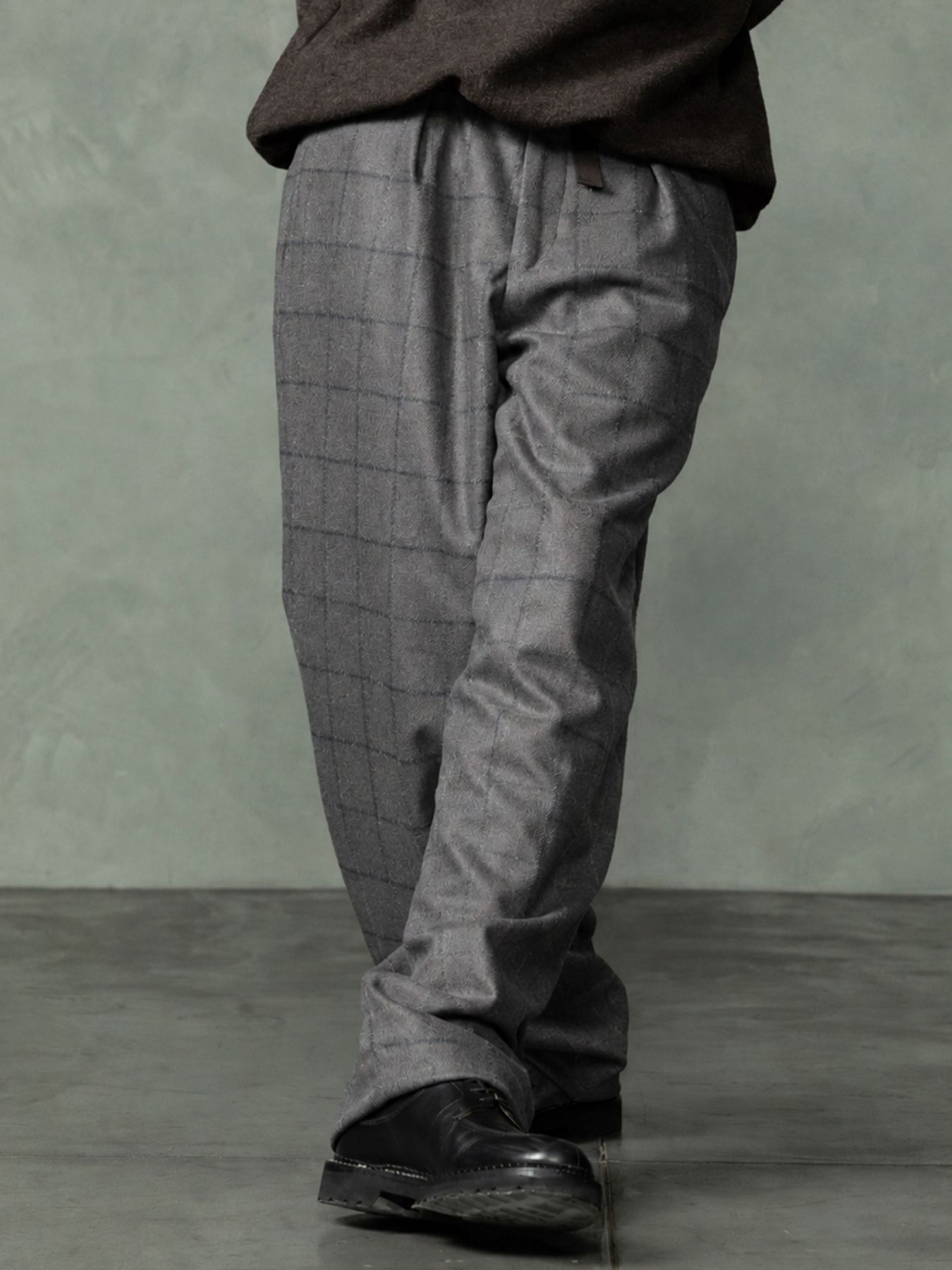 【予約品 7月5日(日) 締切】WOOLBASTE TROUSERS windowpane / ウィンドーペイン ウールトラウザーズ / グレーチェック