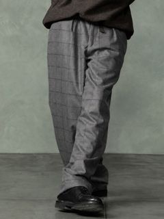 【予約品 7月5日(日) 締切】WOOLBASTE TROUSERS windowpane / ウィンドーペイン ウールトラウザーズ / グレーチェック