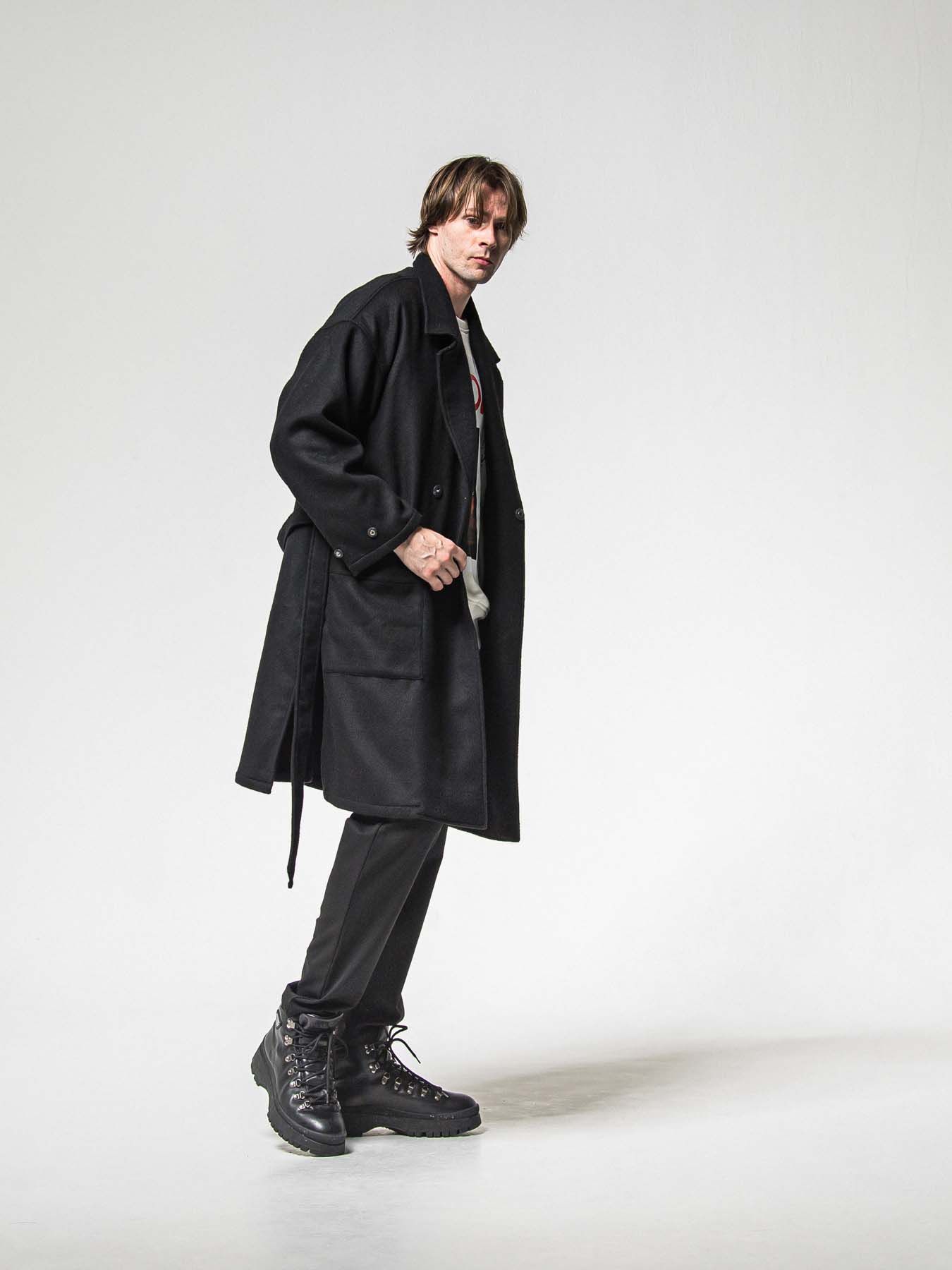 【予約品 8月31日(日) 締切】PAT WIDE EASY PANTS / パット ワイドイージーパンツ / ブラック
