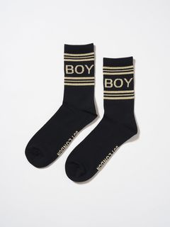 BOY LOGO REGULAR SOCKS / キャップ / ブラック・ゴールド