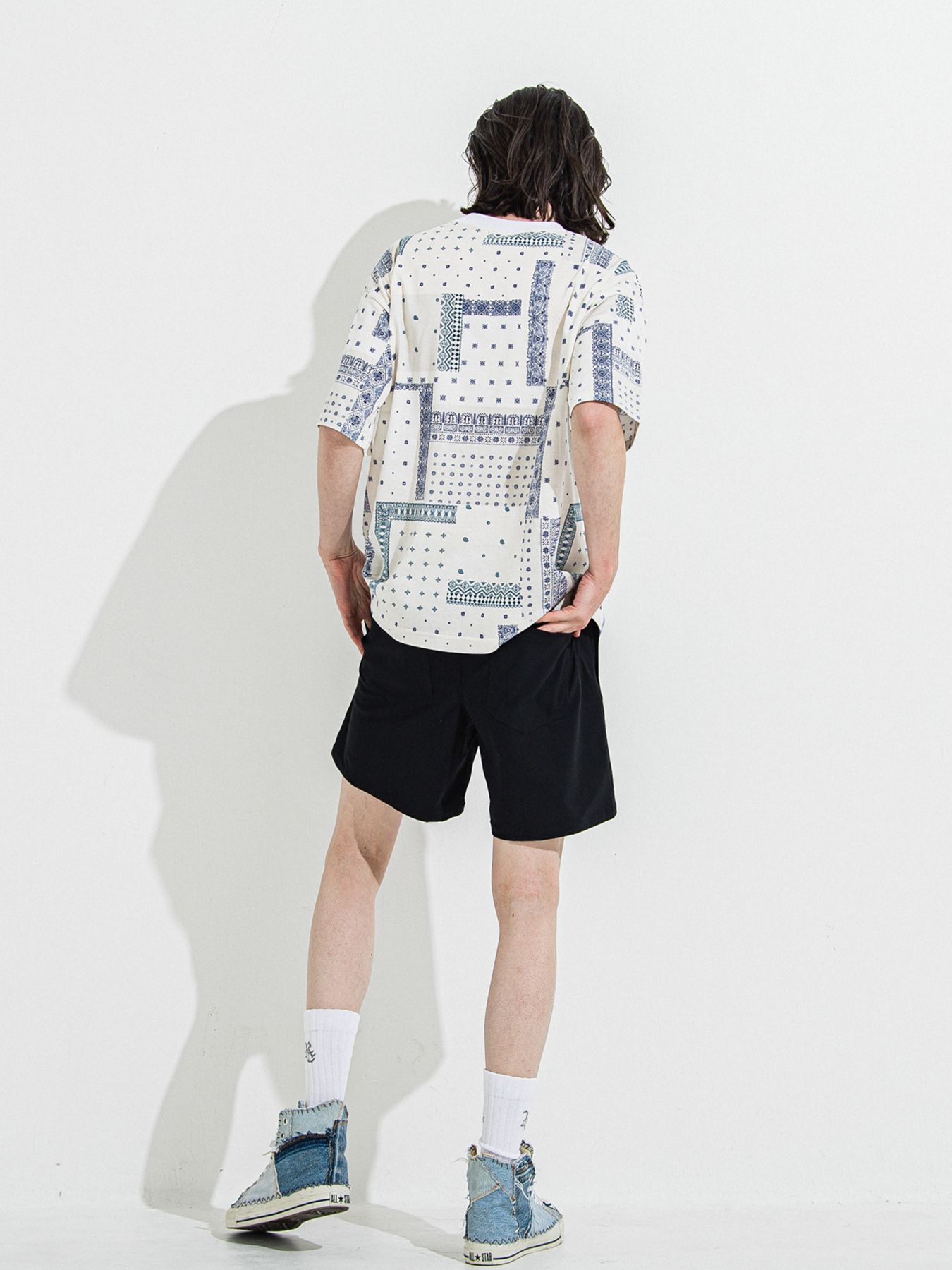 【予約品 】BANDANA OVER TEE / バンダナオーバーサイズTシャツ / ホワイト